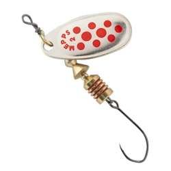 Mepps Comet Silver Red Dot Single Hook Barbless Spinners